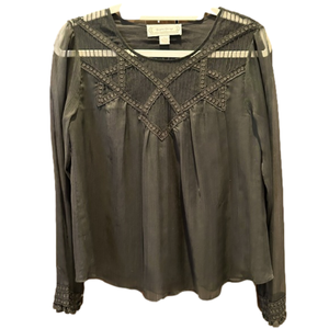 Black Lace Sheer Blouse by Beyond Vintage